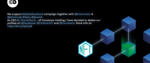 Marcin Pióro – prezes Cinkciarz.pl sprzedaje wpis na Twitterze o akcji #DeleteFacebook w formie tokena NFT
